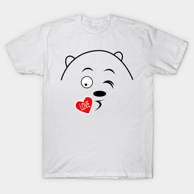 Grizzly's love kiss T-Shirt by Aurealis